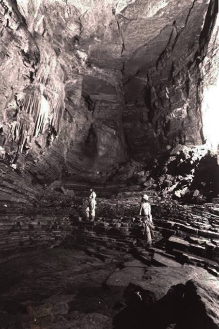 Members of the 1976 British-Ecuadorian expedition at Cueva de los Tayos, Ecuador